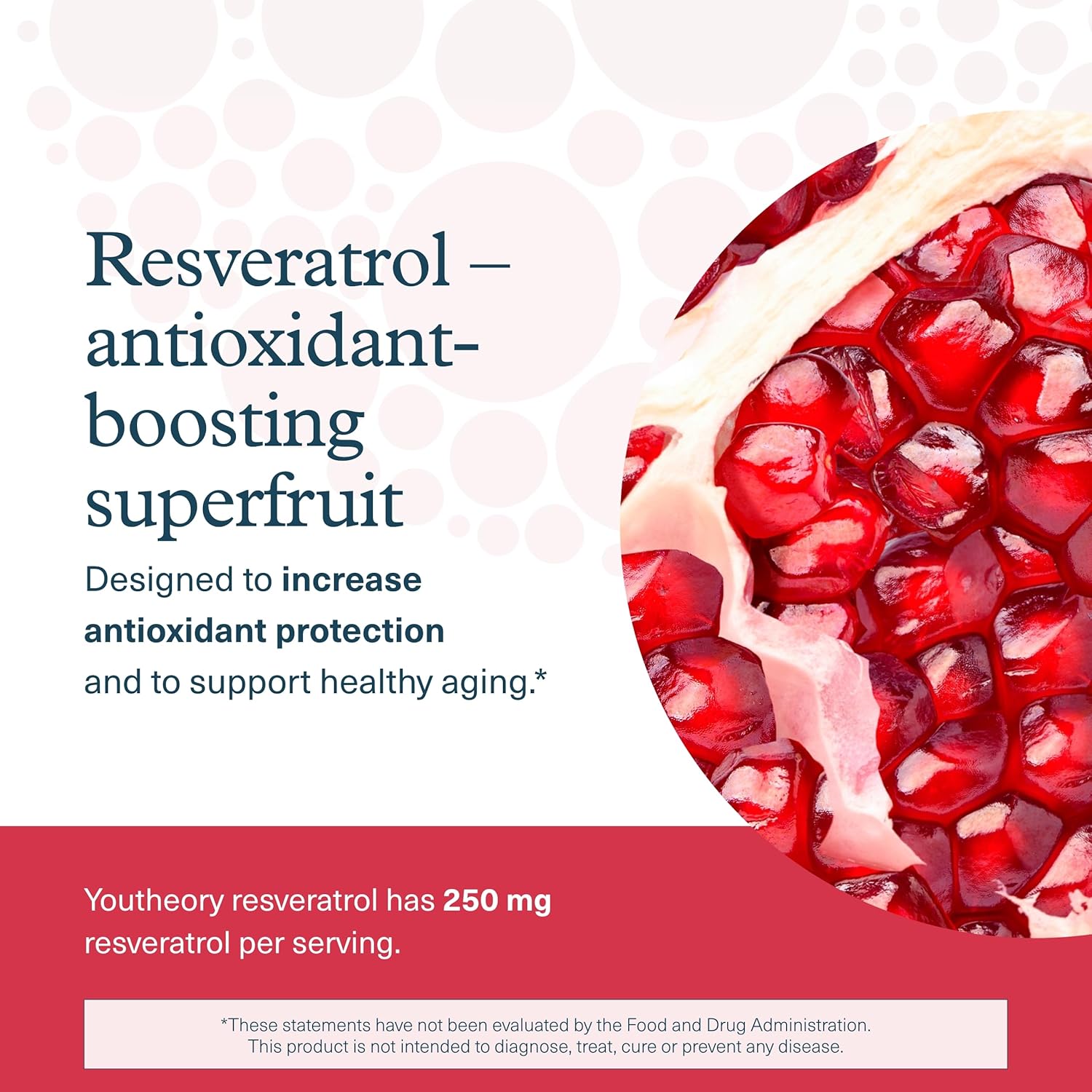 Premium Resveratrol Antioxidant Supplement with Super-Fruit Blend - Contains ResVida - 290 Tablets, Dairy, Soy & Gluten Free Formula by Youtheory