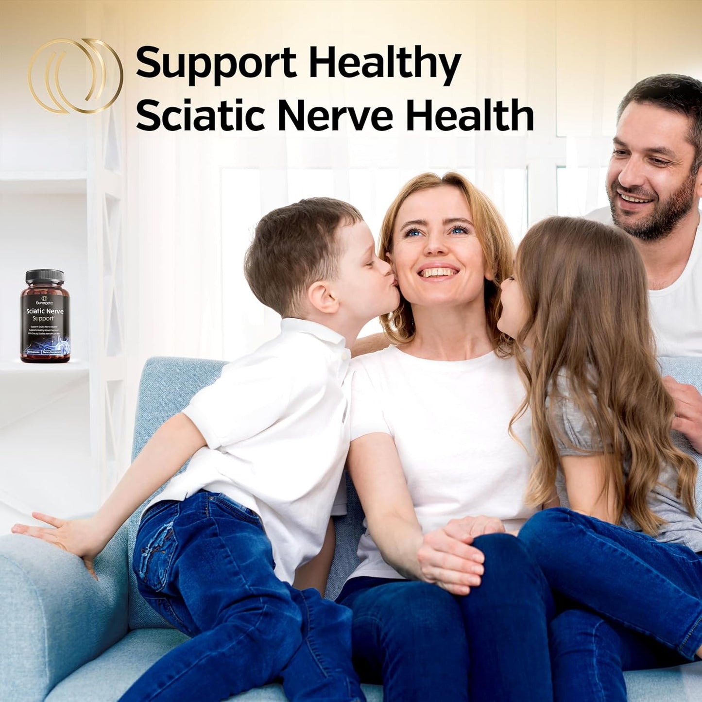 Premium Sciatic Nerve Support Supplement with Benfotaimine, Alpha Lipoic Acid, and Meriva Turmeric - Promotes Sciatic Nerve Health and Joint Comfort - 60 Capsules