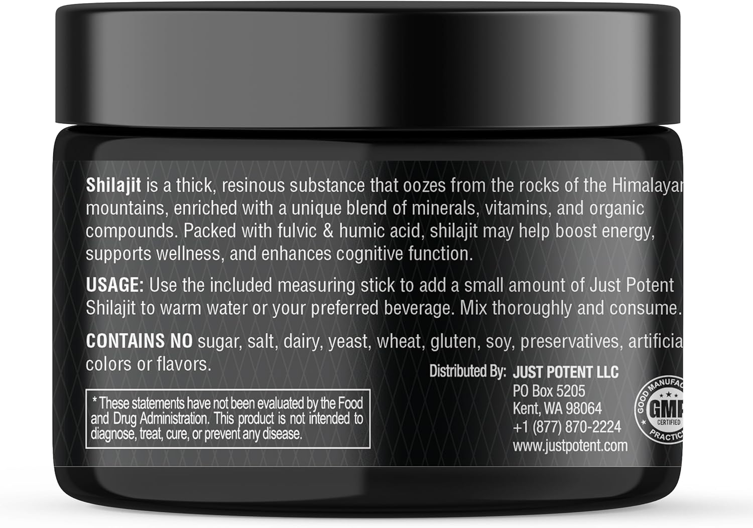 Premium Shilajit Resin Supplement with 100+ Trace Minerals - 600mg Per Serving, Fulvic & Humic Acids for Brain Health, Antioxidant, Energy, Overall Wellness - 50 Servings