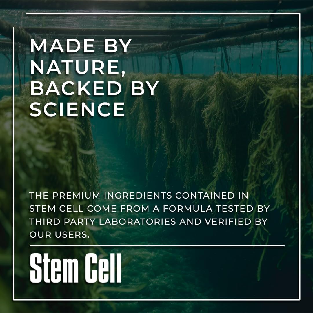 Premium Stem Cell Supplements 1,000mg (360 Caps) for Immunity Boost, Joint Support, Anti-Aging, and Vitality - Spirulina & Chlorella Formula