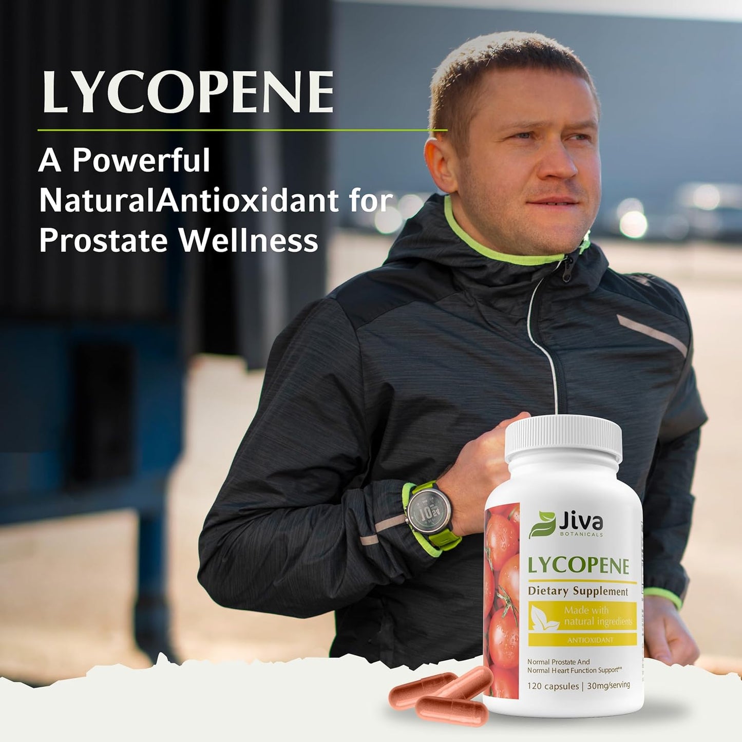 Premium Tomato Fruit Lycopene Capsules - Antioxidant Support - 120 Veggie Capsules by Jiva Botanicals