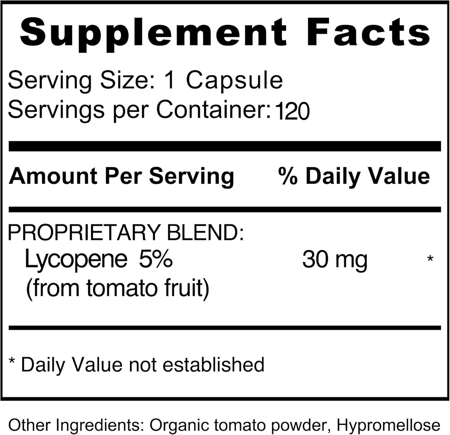 Premium Tomato Fruit Lycopene Capsules - Antioxidant Support - 120 Veggie Capsules by Jiva Botanicals