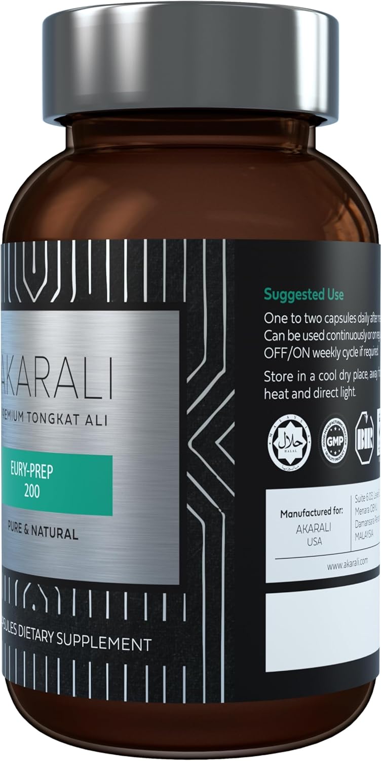 Premium Tongkat Ali Root Extract with Patented Physta® Technology for Enhanced Eurycomanone Levels and Natural Testosterone Boost