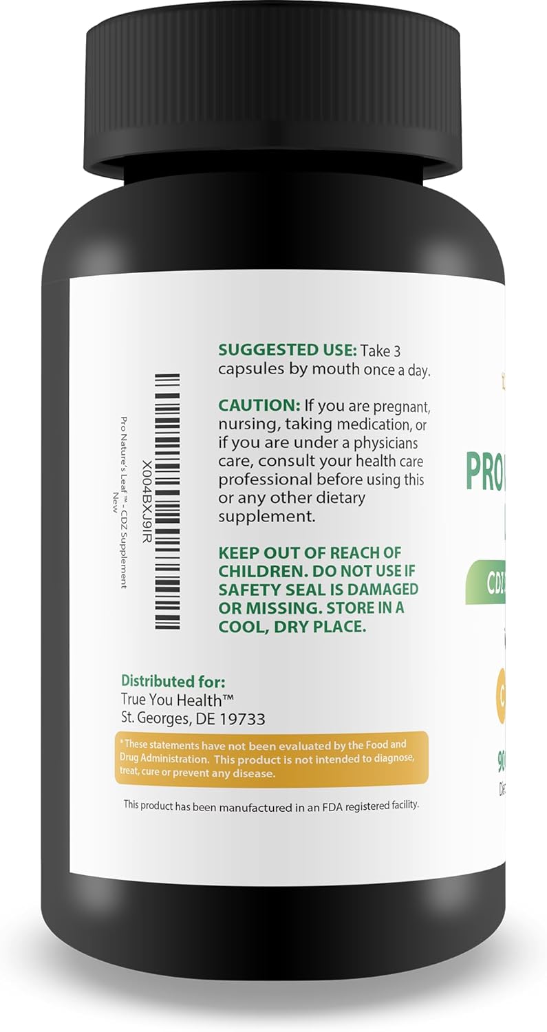 Premium Turmeric CDZ & Vitamin D Zinc Supplement for True You Health - Turmeric Pills with Vitamin C - Natures Leaf CDZ & Turmeric Formula