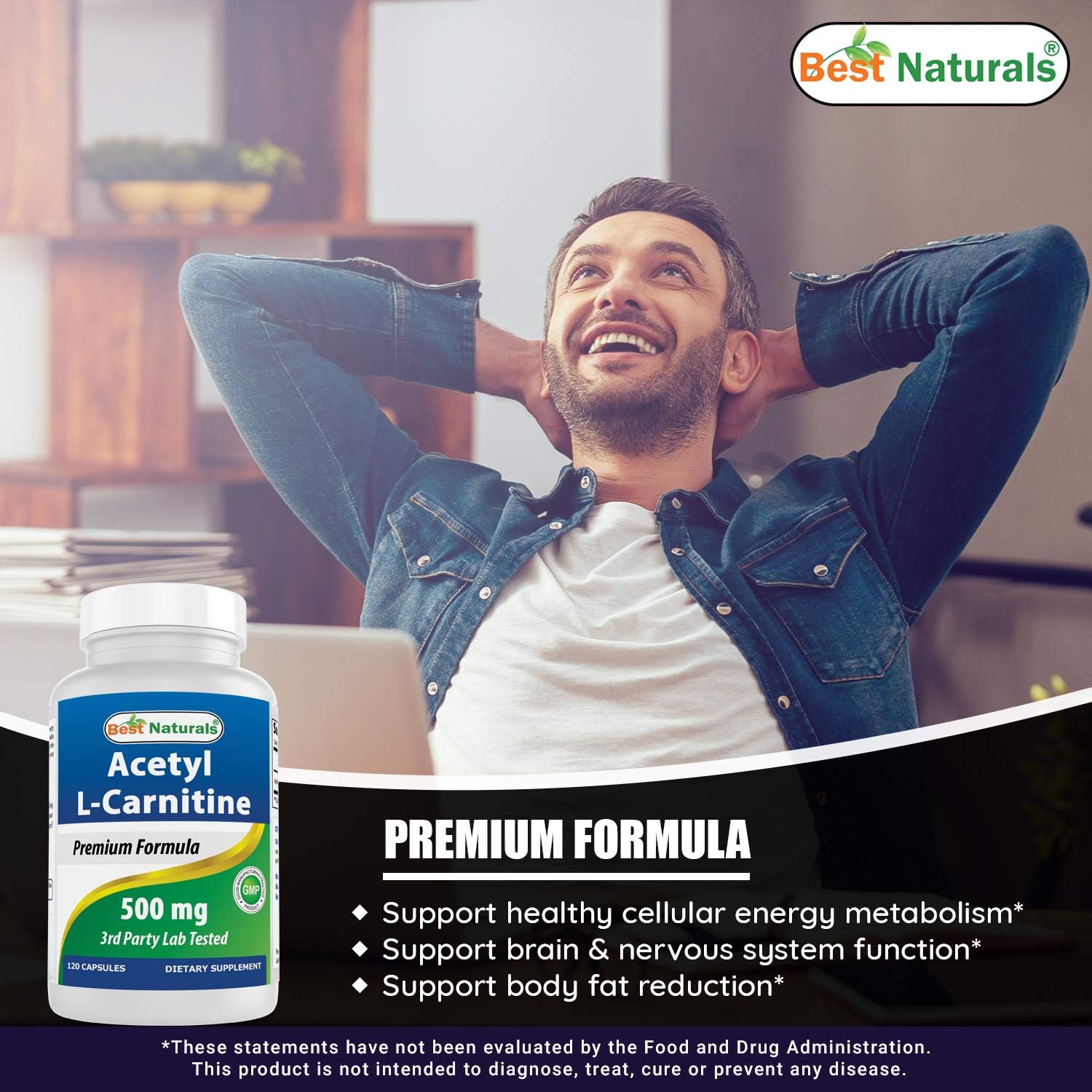 Premium Turmeric Curcumin 1500mg with Acetyl L-Carnitine 500mg - Natural Joint Support and Cognitive Function Supplement