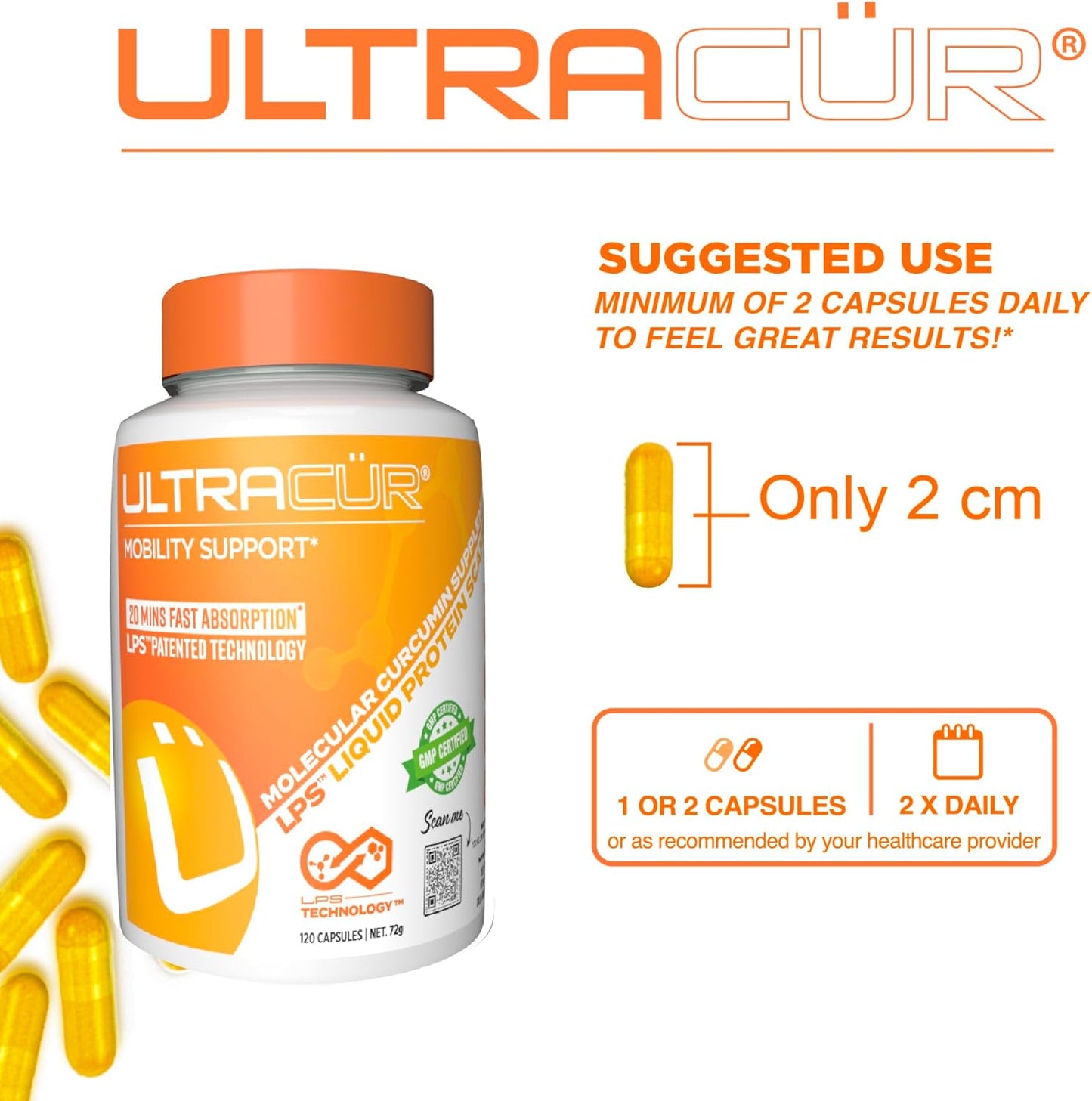 Premium Turmeric Curcumin Supplement - Rapid Absorption, High Potency Curcumin Extract - Powerful Antioxidant and Joint Health - 120 Veg Caps