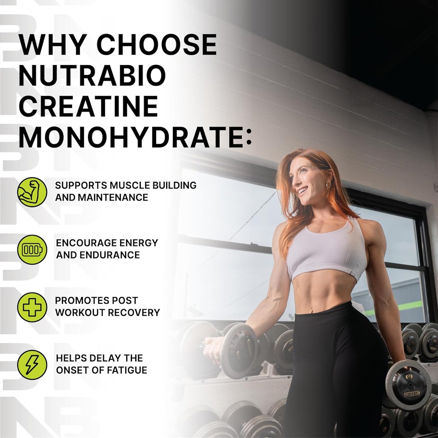 Premium Unflavored Creatine Monohydrate Powder - 1000 g - Enhances Muscle Energy, Recovery, Strength - HPLC Tested Grade Supplement