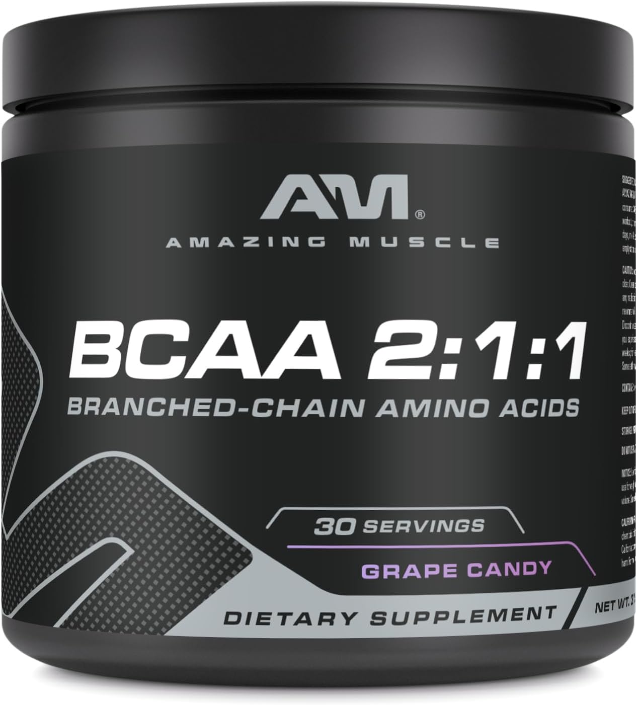 Premium USA-Made BCAA 2:1:1 Powder, 315g - Grape Candy Flavor, 30 Servings - Natural Branched Chain Amino Acids Supplement