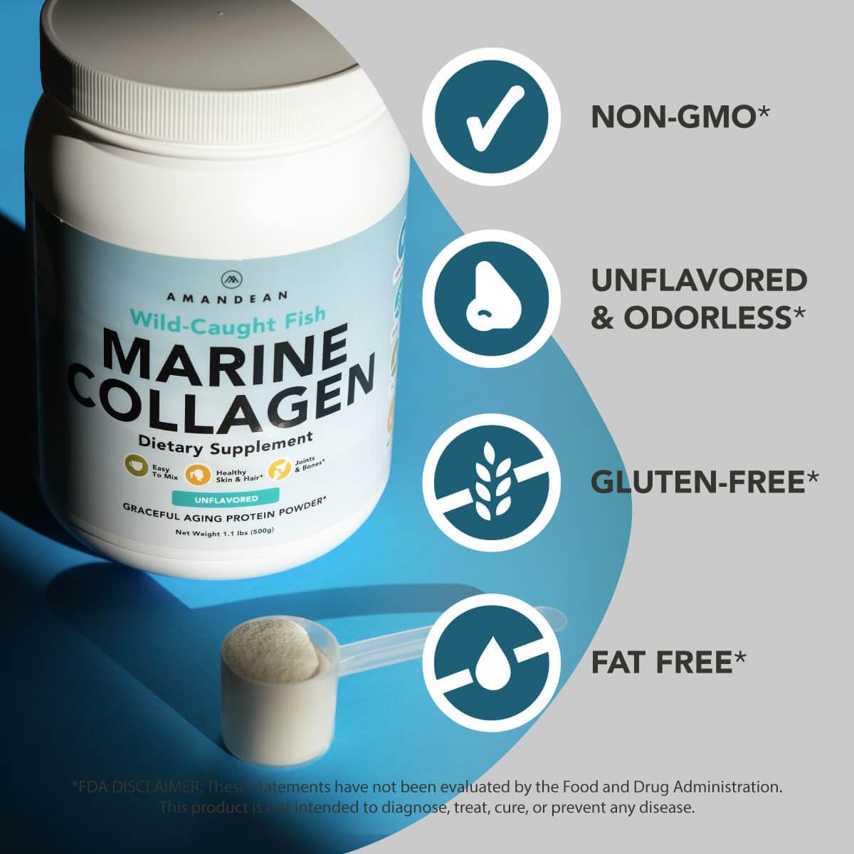 Premium USA-Made Creatine HCl & Marine Collagen Bundle - 7X Concentrated Hydrolyzed Fish Protein for Anti-Aging, Recovery, Lean Muscle, Healthy Skin