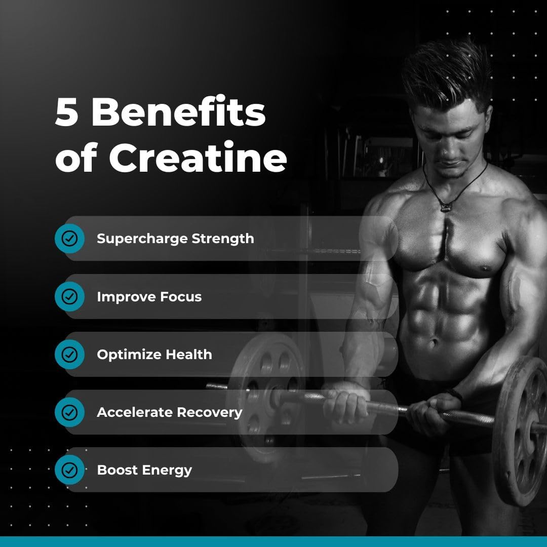 Premium USA-Made Creatine Monohydrate Gummies for Muscle Recovery, Strength, and Endurance - Lemon Flavor with Maximum Absorption