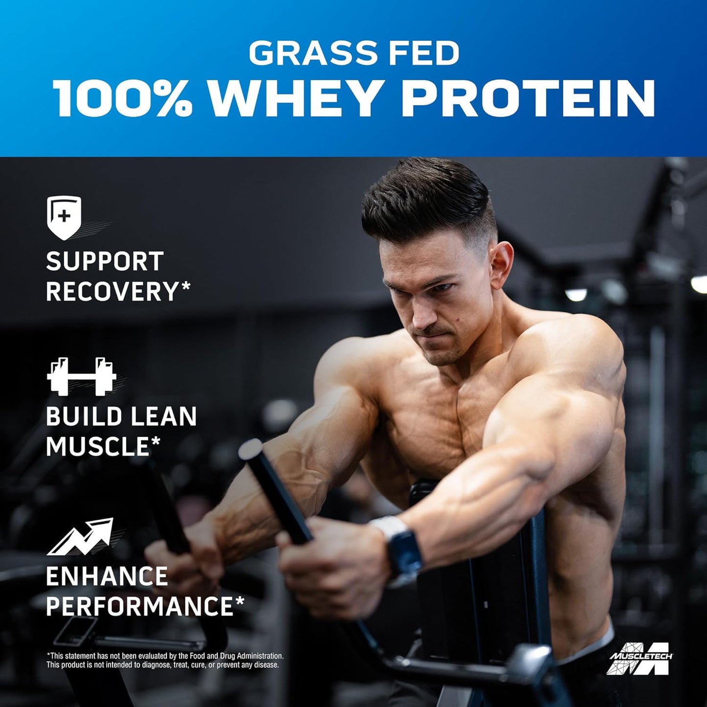 Premium Vanilla Grass-Fed Whey Protein Powder for Muscle Gain & Recovery - 20g Protein Shake Mix for Men & Women - Non-GMO & Gluten-Free - 1.8LB