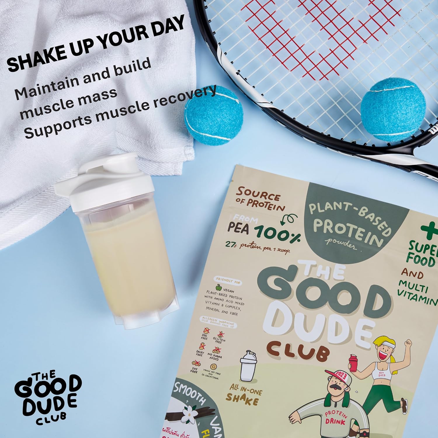 Premium Vanilla Pea Protein Powder with BCAAs, Vitamins & Minerals - Dairy Free, Vegan Friendly - 1200g