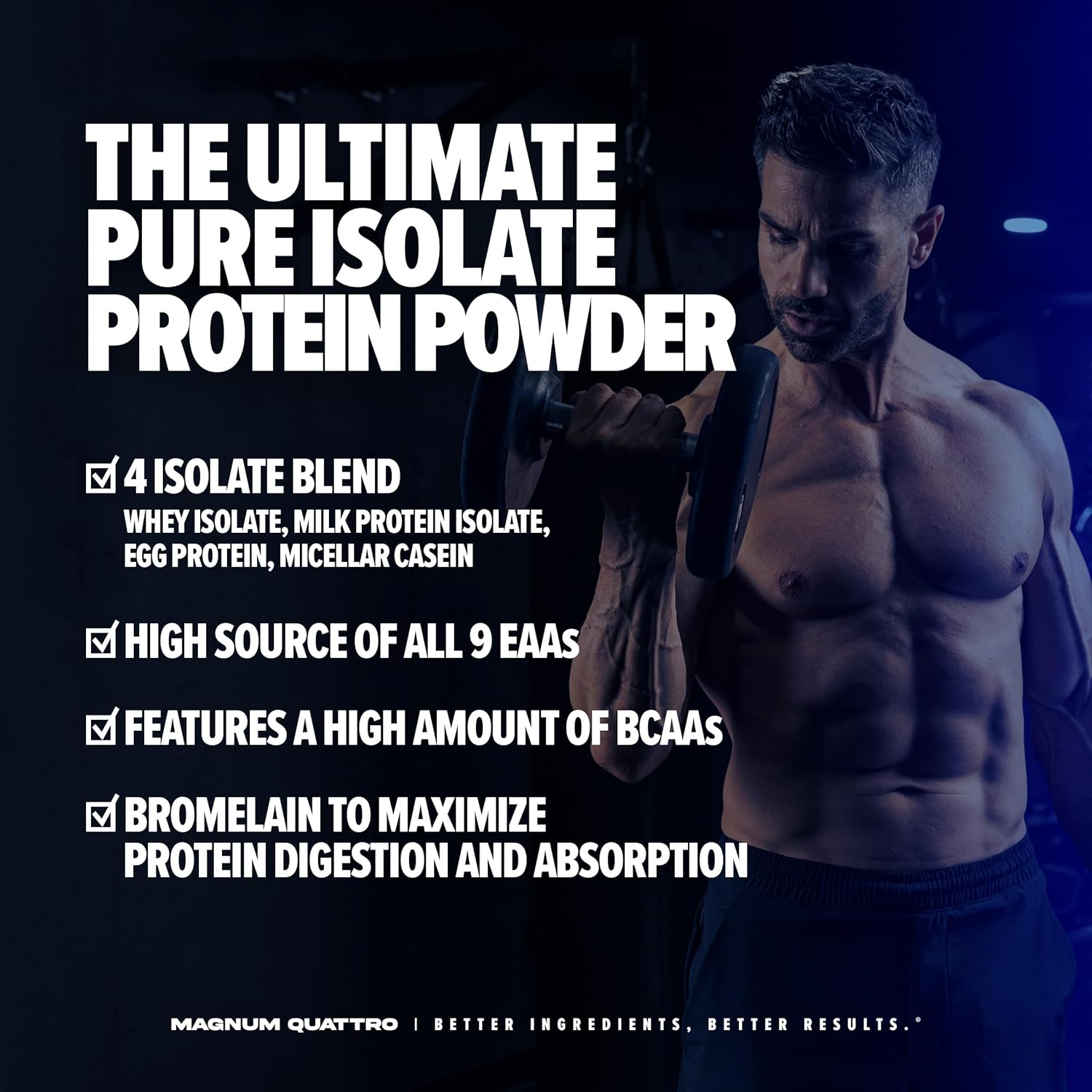 Premium Vanilla Soft Serve Whey Protein Powder for Muscle Growth & Recovery - 2lb by QUATTRO Magnum Nutraceuticals