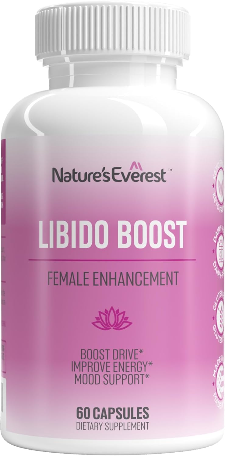 Premium Women's Libido Booster with BioPerine, Ashwagandha, Maca Root - Enhance Mood, Hormonal Harmony - 60 Capsules
