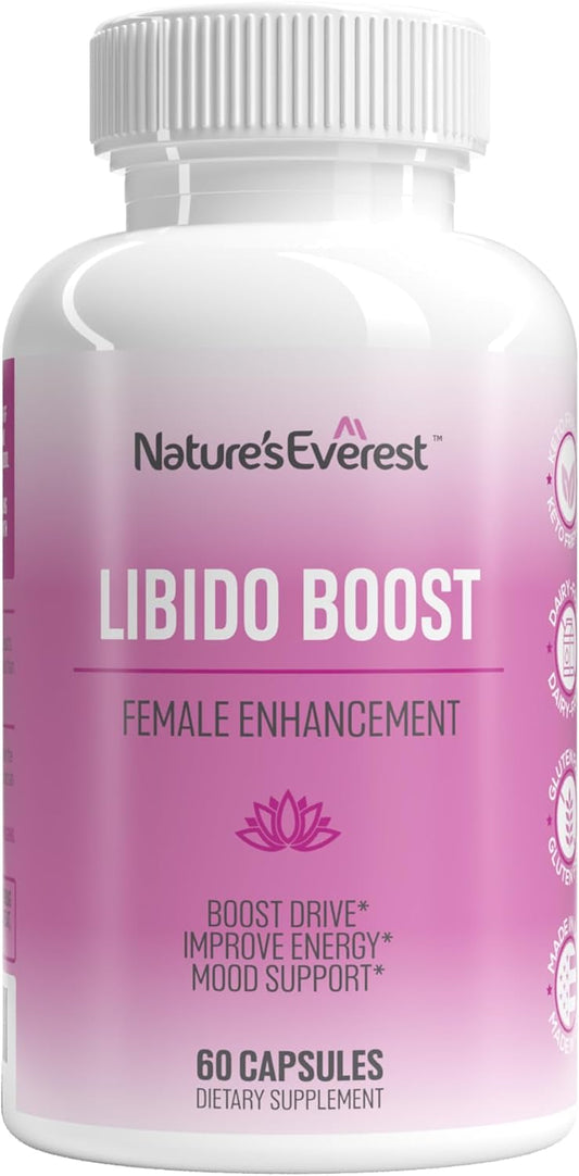 Premium Women's Libido Booster with BioPerine, Ashwagandha, Maca Root - Enhance Mood, Hormonal Harmony - 60 Capsules