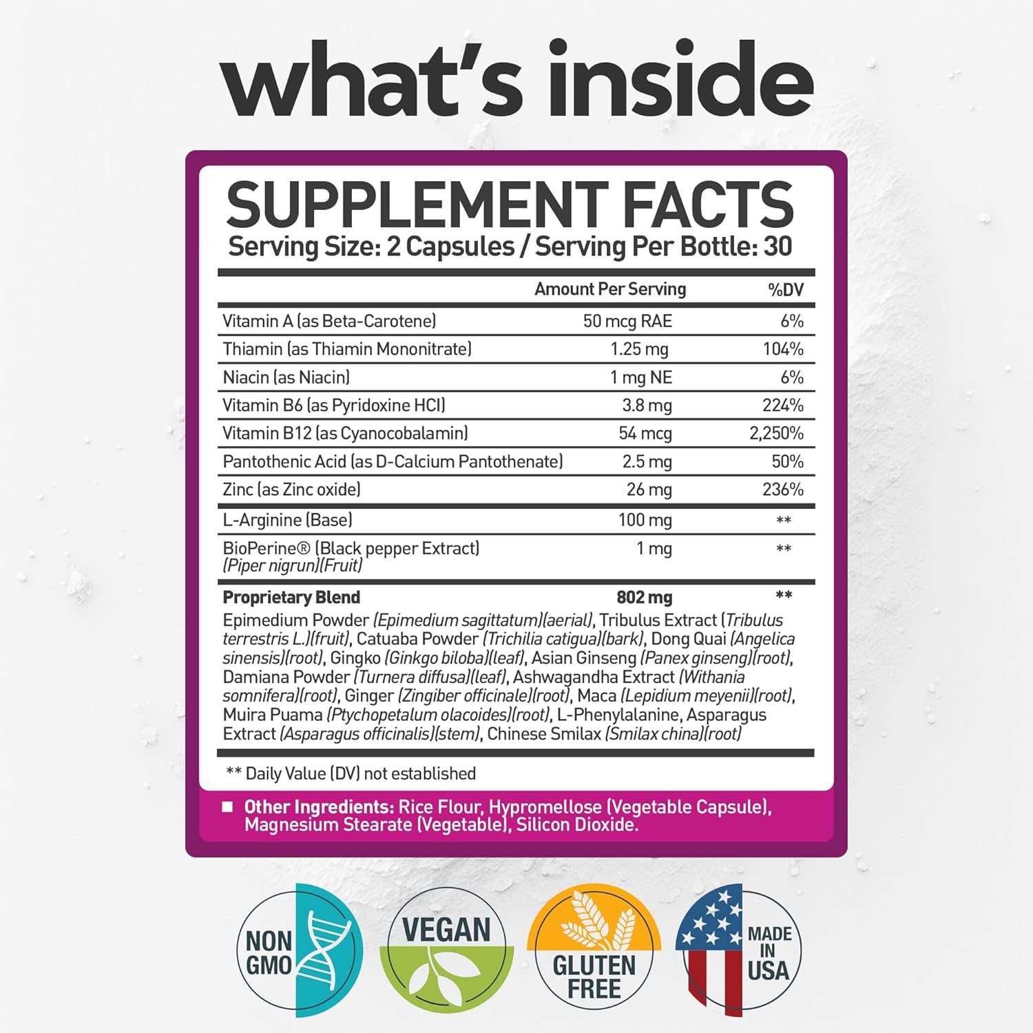 Premium Women's Libido Booster with BioPerine, Ashwagandha, Maca Root - Enhance Mood, Hormonal Harmony - 60 Capsules