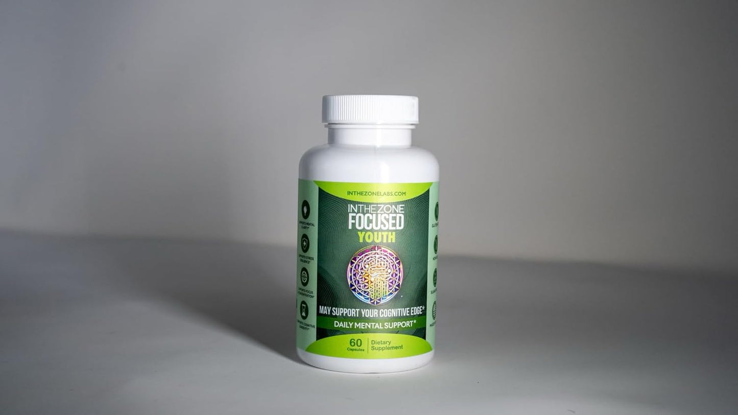 Premium Youth Cognitive Development Formula for Focus, Memory, & Clarity - 60 Capsules