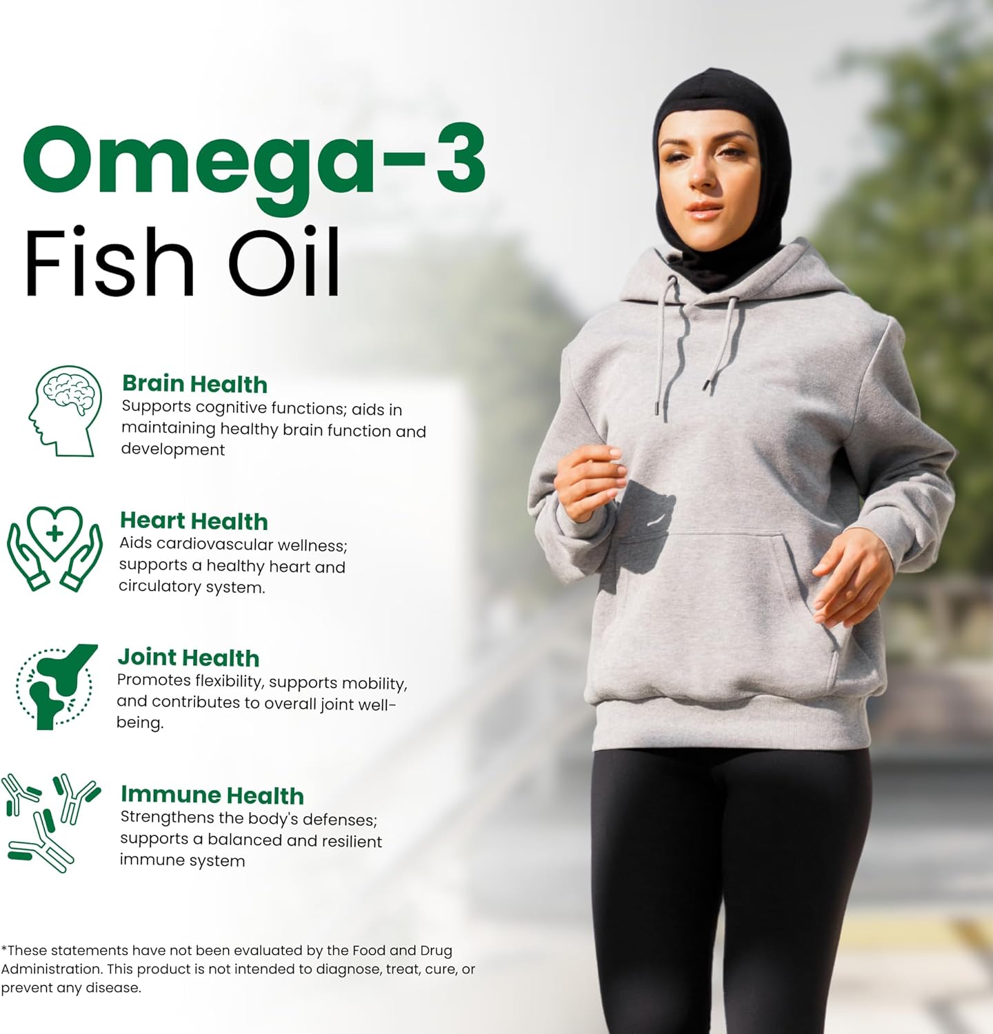 Premium Zaytun Halal Fish Oil 1200mg Omega 3, Lemon Flavor, Brain & Heart Health Support - 4 Months Supply, Keto & Gluten Free