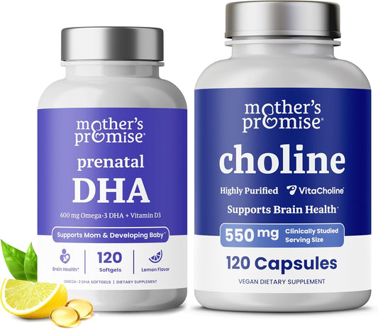 Prenatal DHA & Choline Capsules Bundle for Expecting Mothers