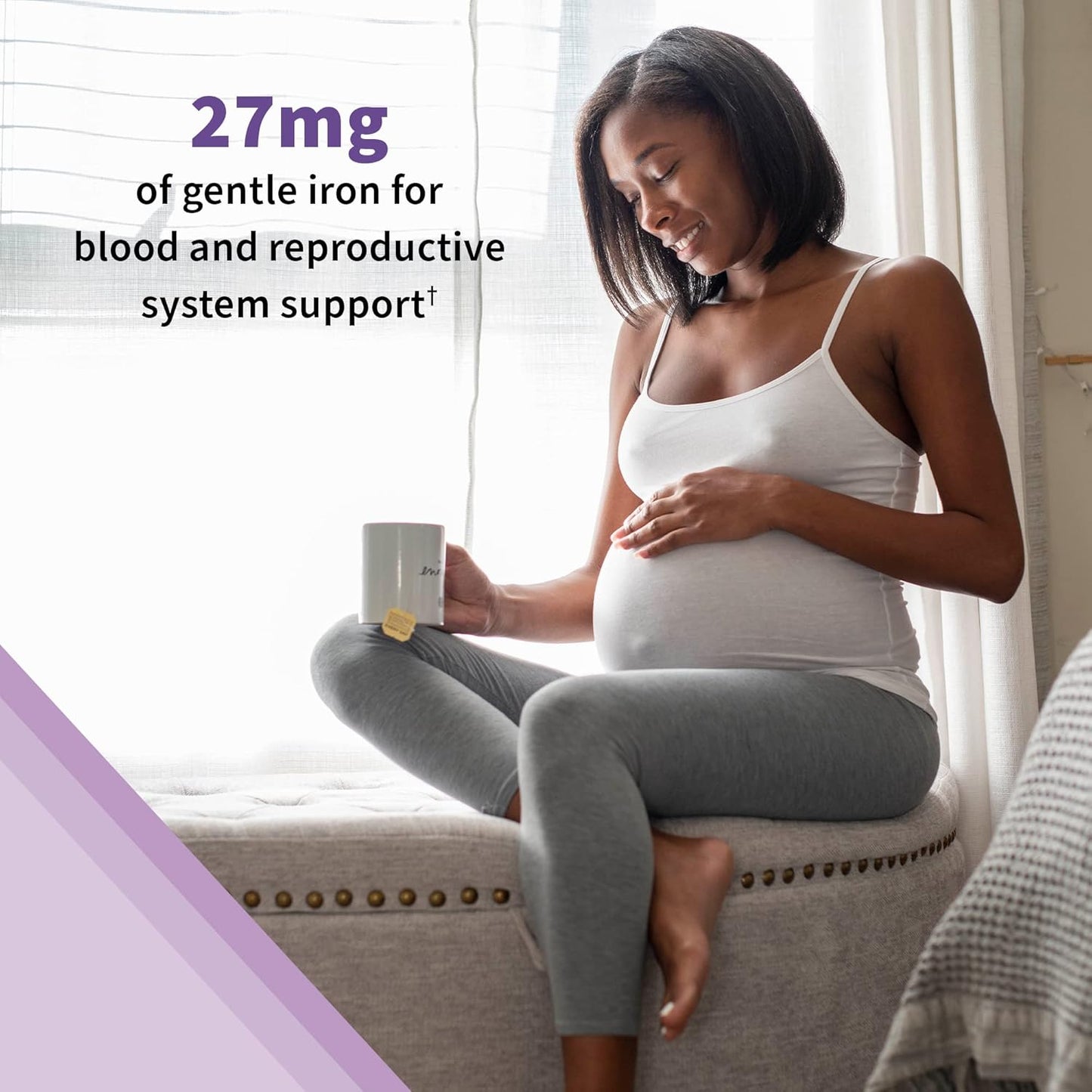 Prenatal Gummy Vitamins with Iron, Folate, Biotin, D3, B12 & Probiotics, Non-GMO, Gluten-Free - 90 Cherry Lemonade Gummies