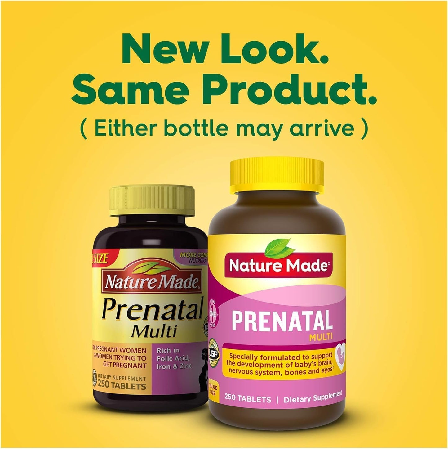 Prenatal Multi with 17 Vitamins & Minerals for Baby Development & Mom, 250 Tablets, Folic Acid, Vitamin D3, Calcium, Iron, Iodine, and Vitamin C
