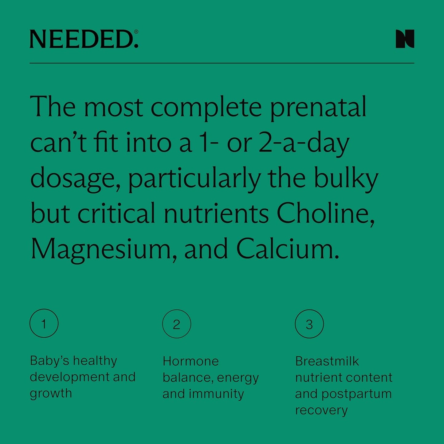 Prenatal Multivitamin Capsules with Choline for Pregnancy & Postpartum - Expert-Formulated & Third-Party Tested - 30-Day Supply