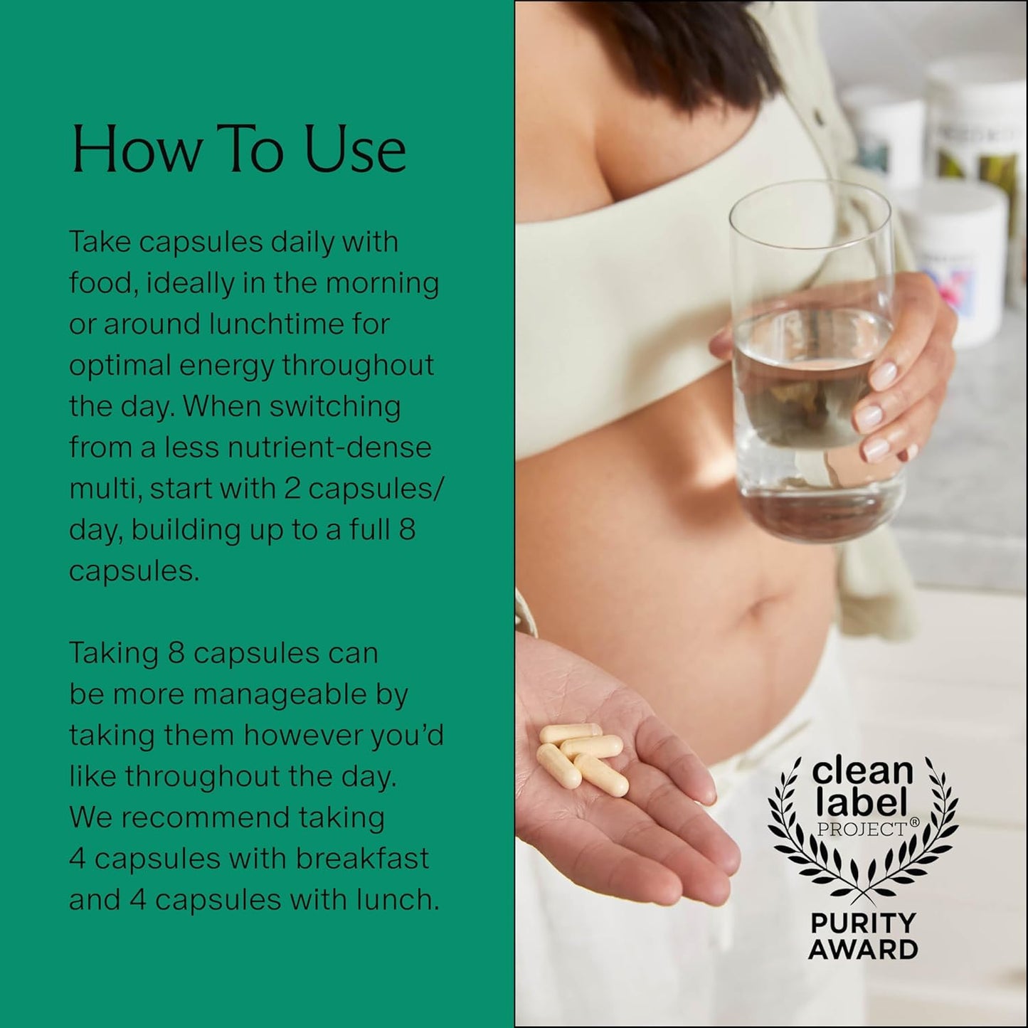 Prenatal Multivitamin Capsules with Choline for Pregnancy & Postpartum - Expert-Formulated & Third-Party Tested - 30-Day Supply
