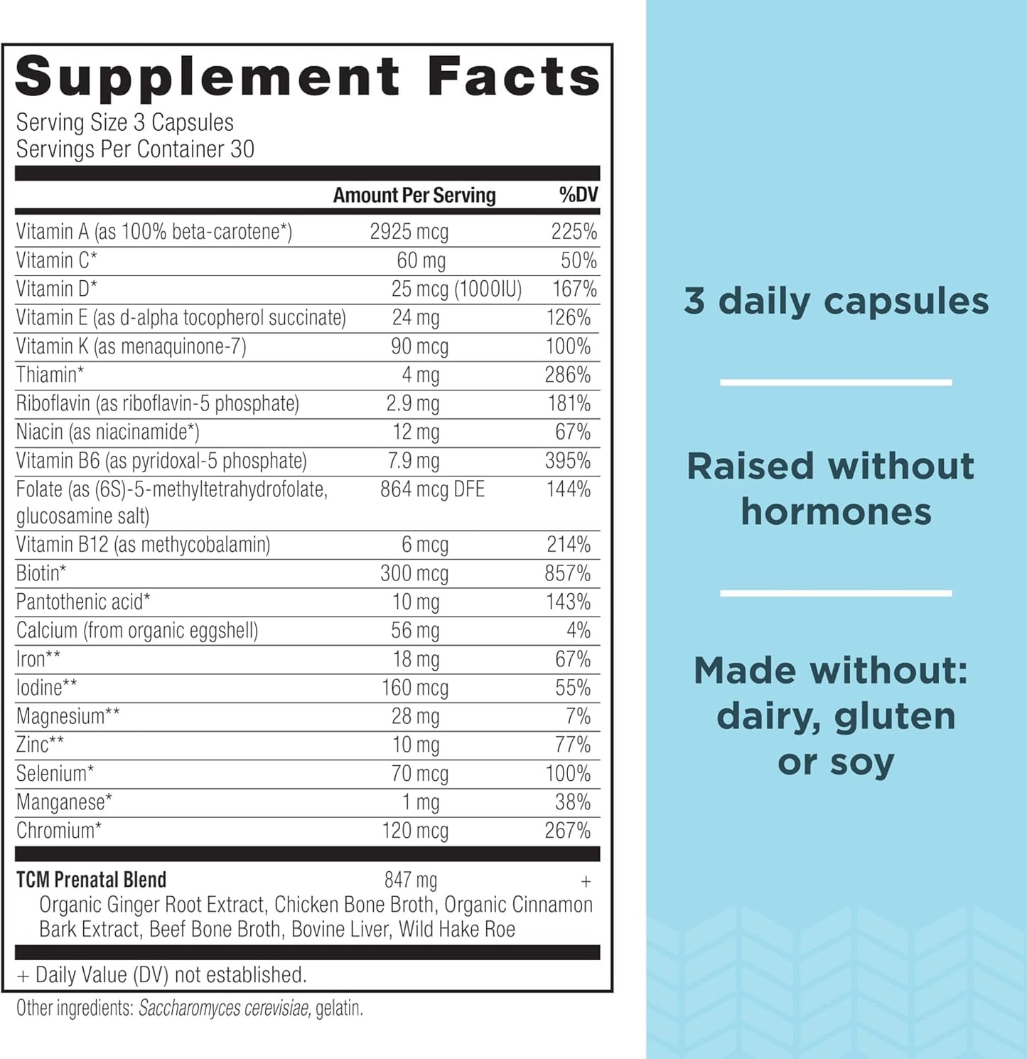 Prenatal Multivitamin for Women with Vitamin C, B12, Magnesium, Folate - Supports Pregnancy & Fertility - 90 Ct
