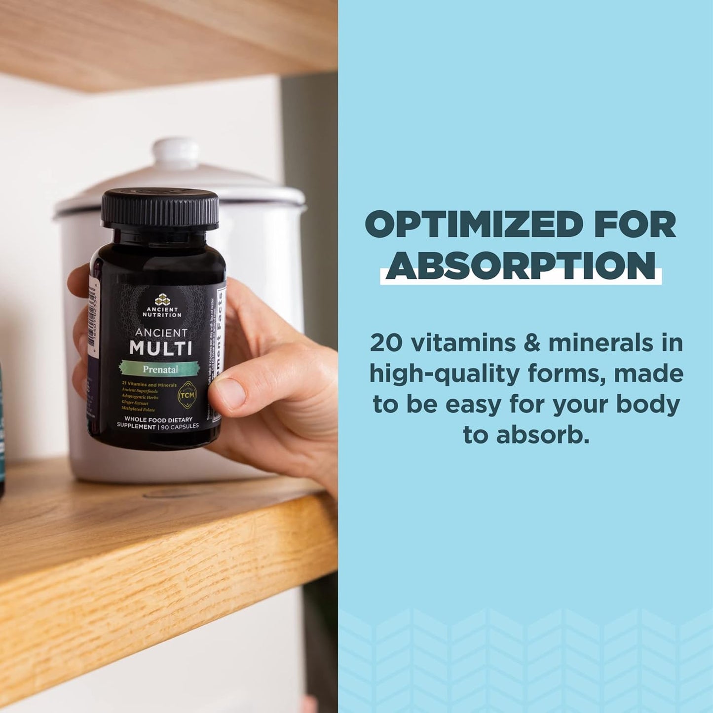 Prenatal Multivitamin for Women with Vitamin C, B12, Magnesium, Folate - Supports Pregnancy & Fertility - 90 Ct