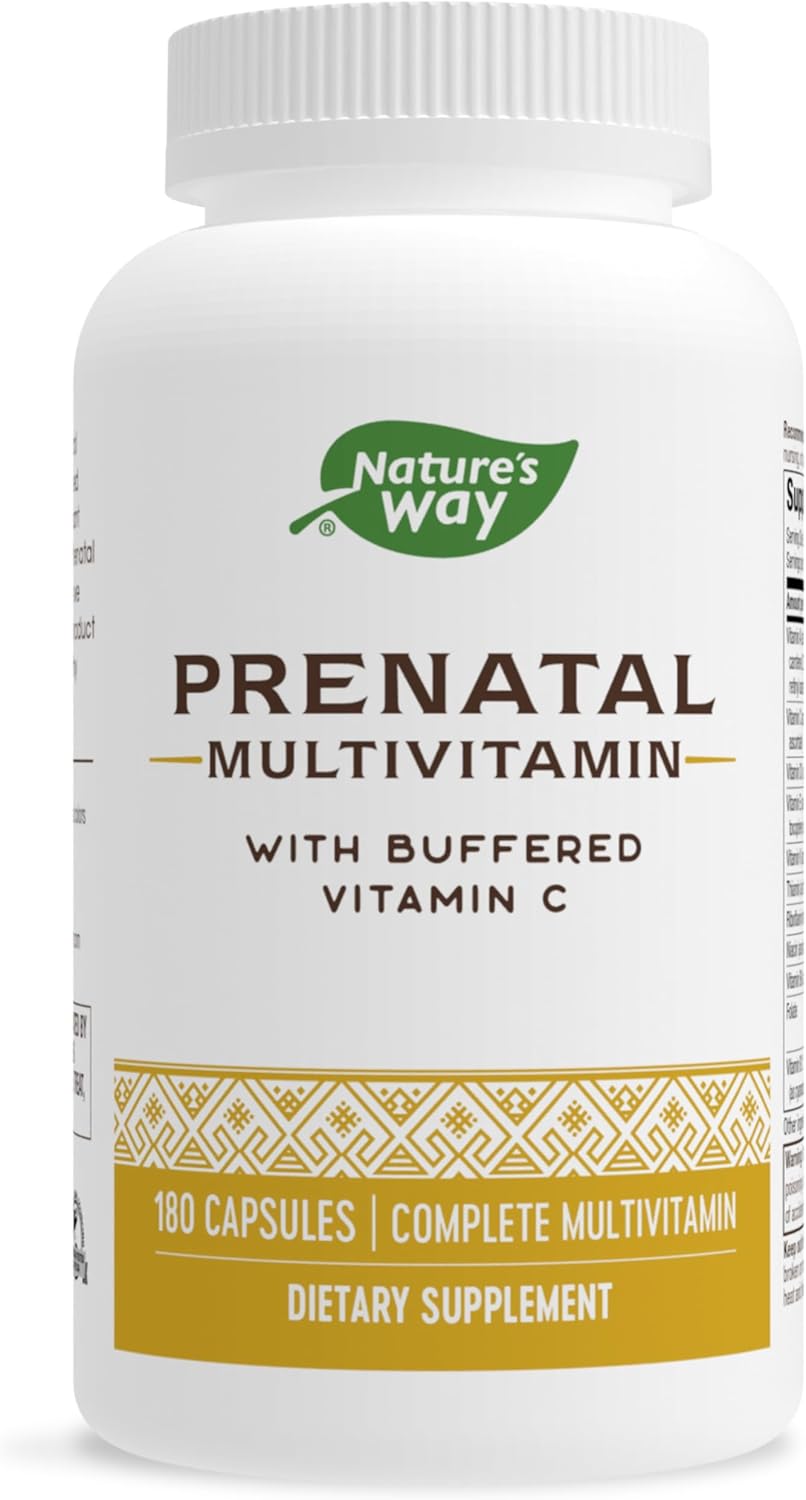 Prenatal Multivitamin with Folate for Healthy Brain and Spinal Development, 180 Capsules by Nature's Way
