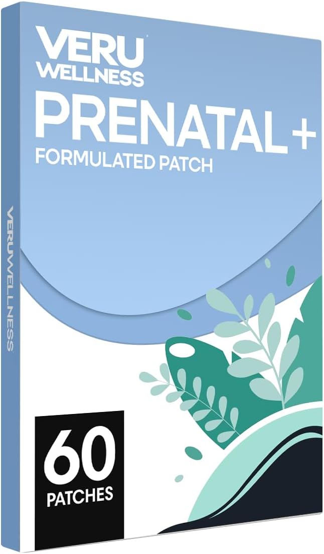 Prenatal Plus Daily Self Adhesive Patch with Essential Folate, Calcium, and Magnesium - 60 Patch Pack