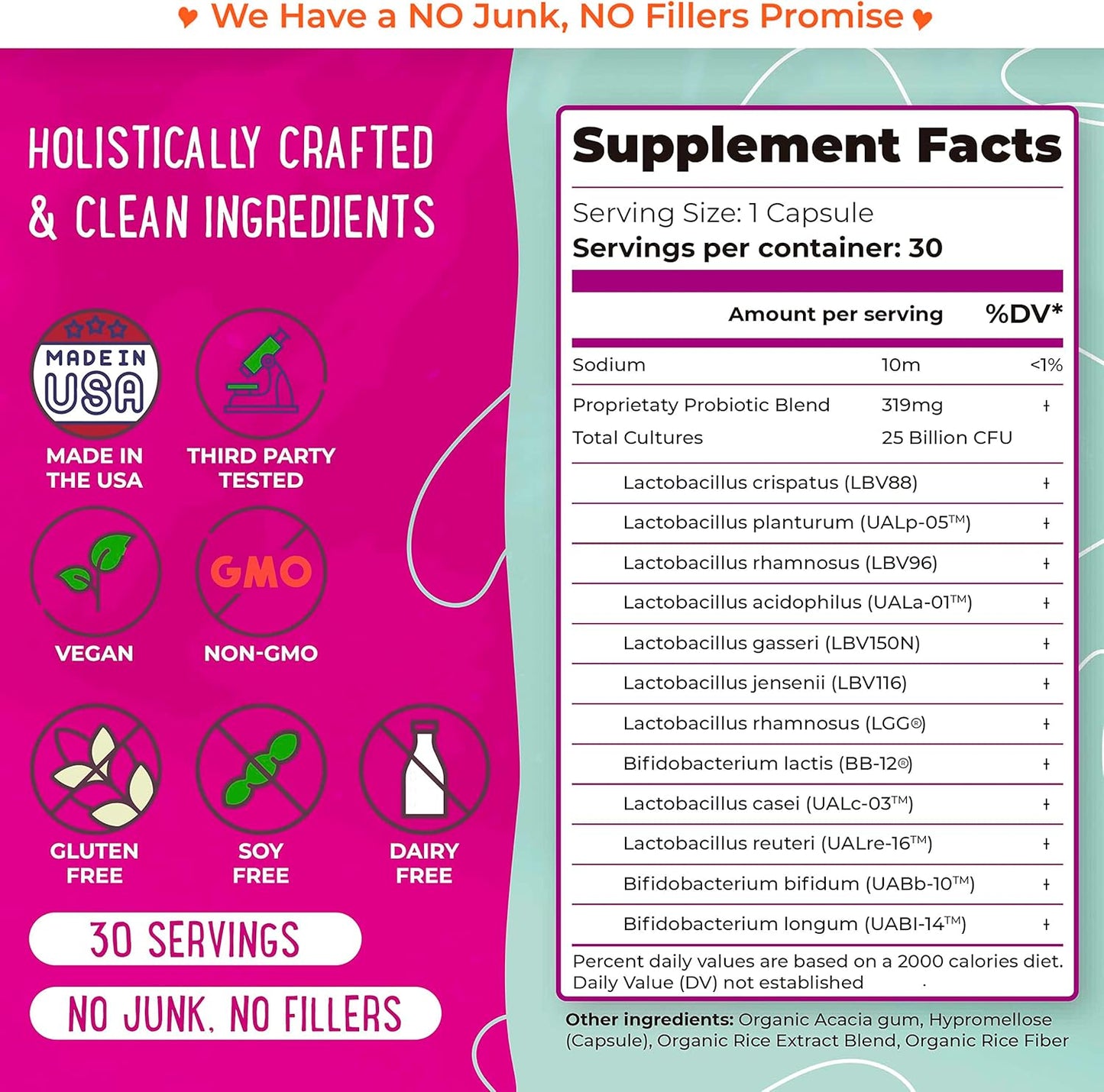 Prenatal Probiotics & Collagen Bundle for Women | Pregnancy Probiotic with 25 Billion CFU & 12 Strains | 16oz Unflavored Multi Collagen Protein Powder with 6 Types