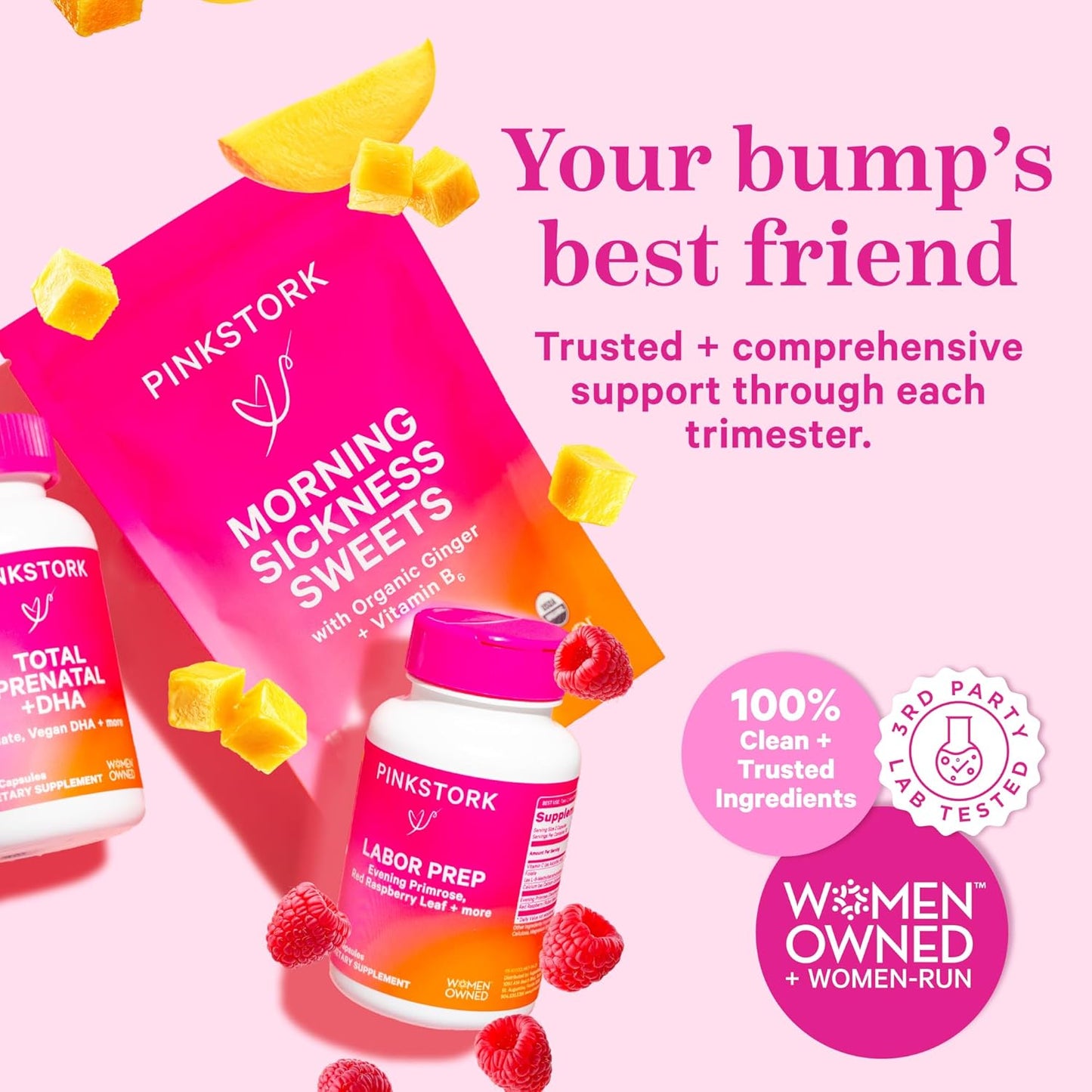 Prenatal Probiotics with Vitamin B6 and Prebiotics for Morning Sickness, Gut Health, and Immune Support during Pregnancy - 60 Capsules