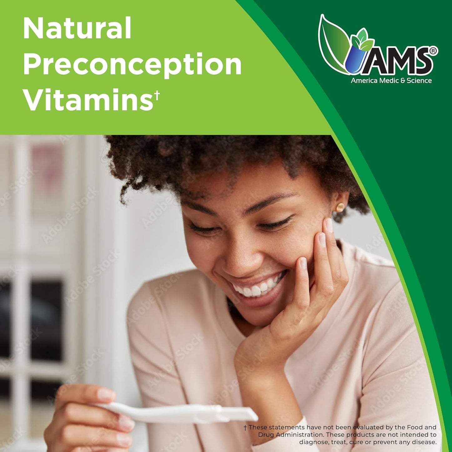 Prenatal Vitamins & Fertility Supplements Combo Pack (120 Capsules + 90 Capsules) by America Medic & Science