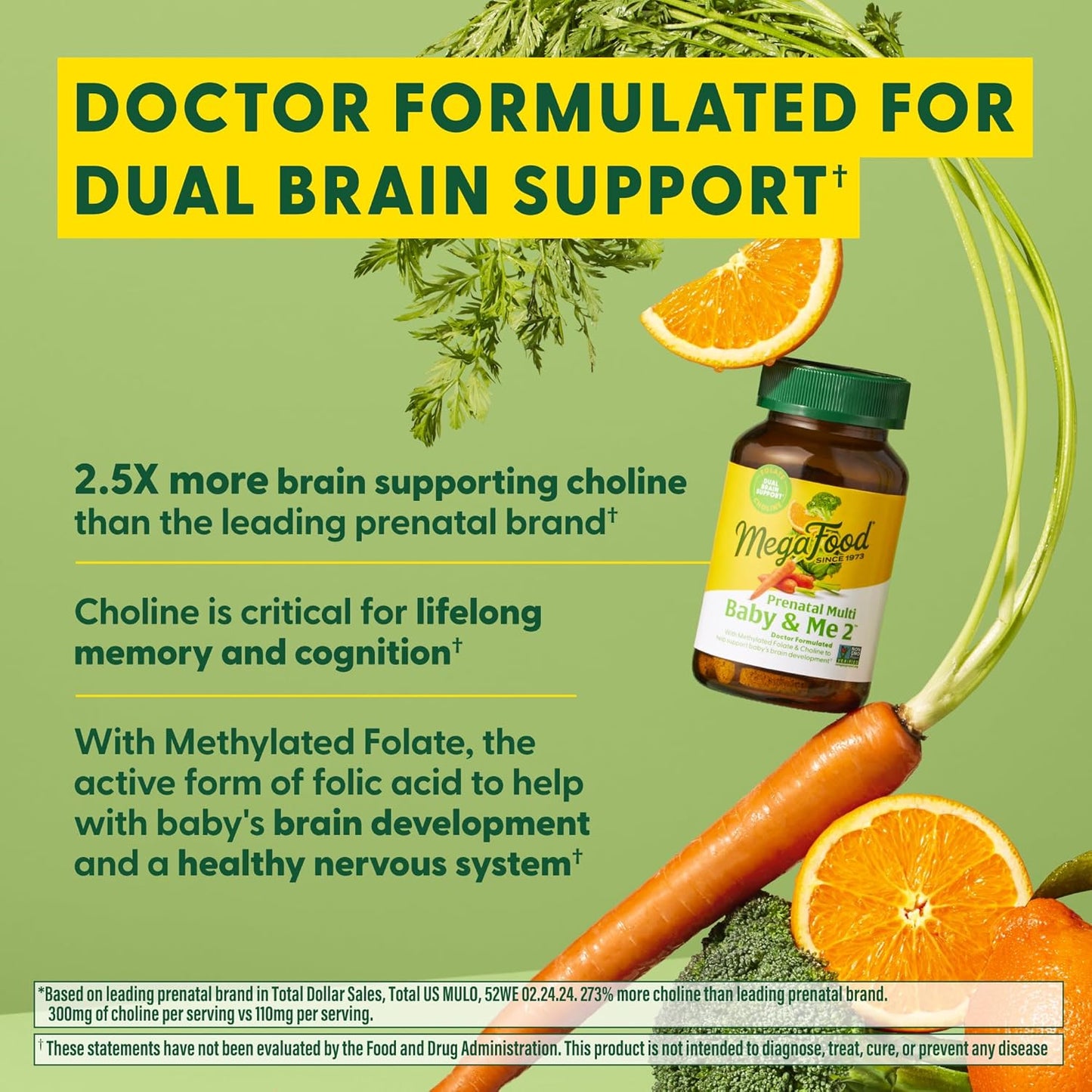 Prenatal Vitamins for Women with Folate, Choline, Iron, and More - 60 Tabs