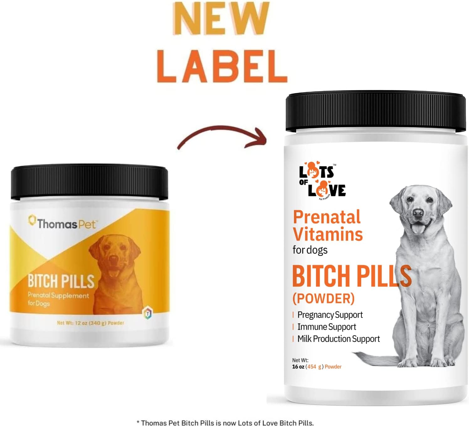 Prenatal Vitamins Powder for Dogs - Folic Acid, B12, Calcium - Pregnant Dog Supplies - Liver Flavor - 1lb
