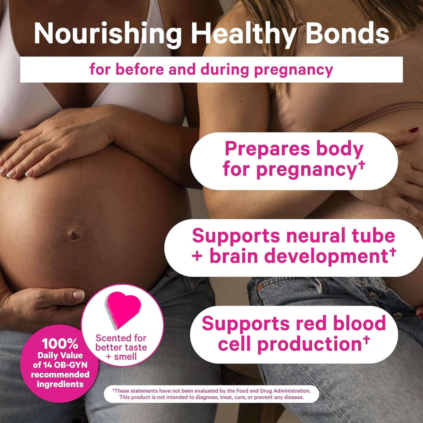 Prenatal Vitamins with DHA, Folate, Iron, Choline, and Vitamin B12 - Supports Fetal Development - 60 Capsules