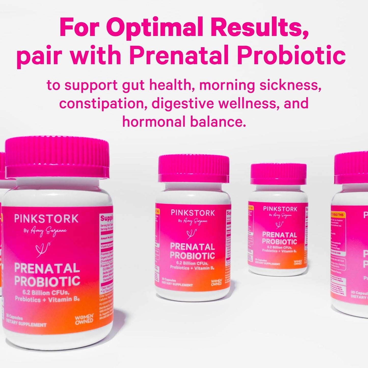 Prenatal Vitamins with DHA, Folate, Iron, Choline, and Vitamin B12 - Supports Fetal Development - 60 Capsules