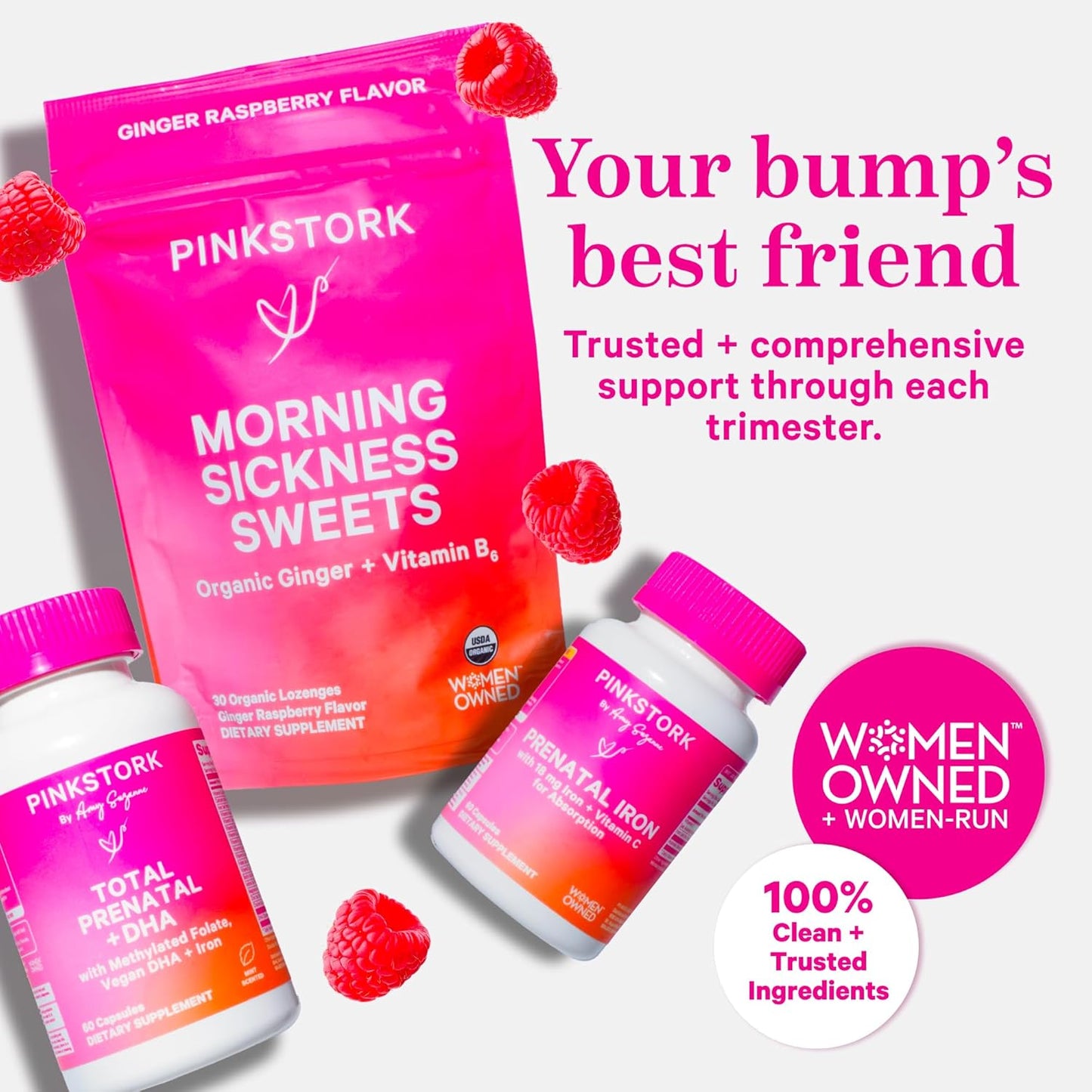 Prenatal Vitamins with DHA, Folate, Iron, Choline, and Vitamin B12 - Supports Fetal Development - 60 Capsules