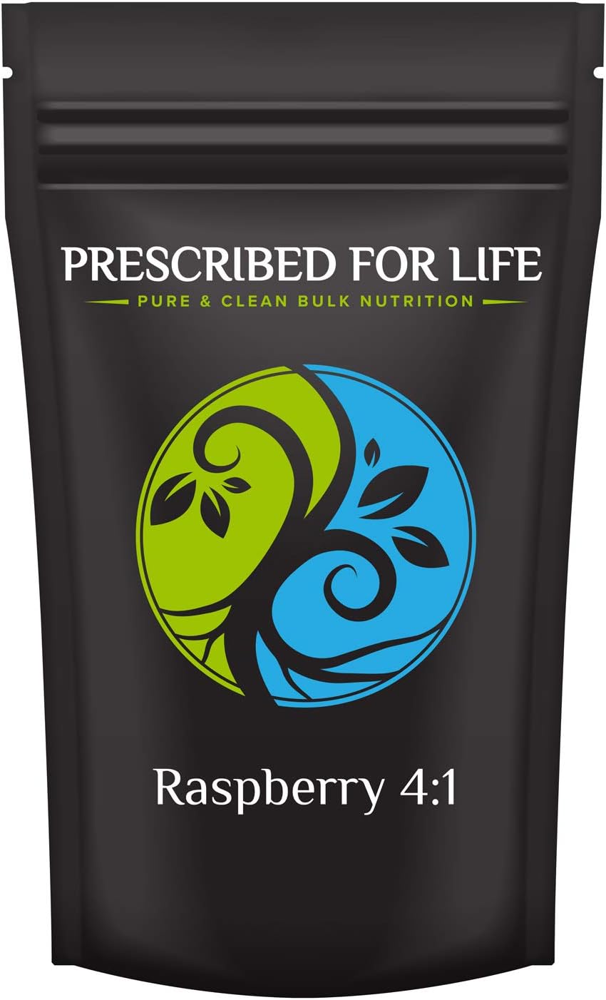 Prescribed For Life Red Raspberry Leaf Powder Supplement 4:1 Concentration - Vegan, Gluten Free, Non GMO - 12 oz