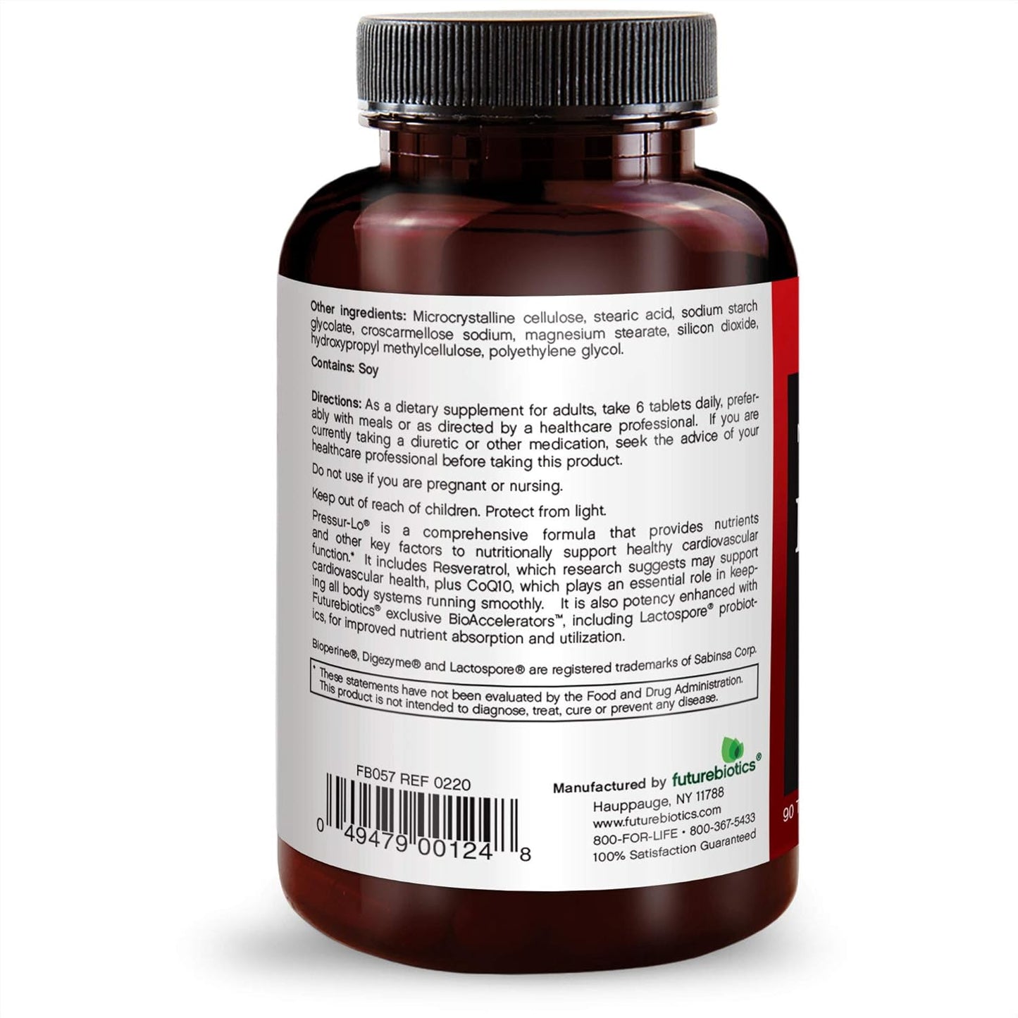 Pressur-Lo Multi-Vitamin with CoQ10, Garlic, Calcium, Magnesium, Niacin, Resveratrol - 90 Tablets, cGMP Facility, Heavy Metal Tested
