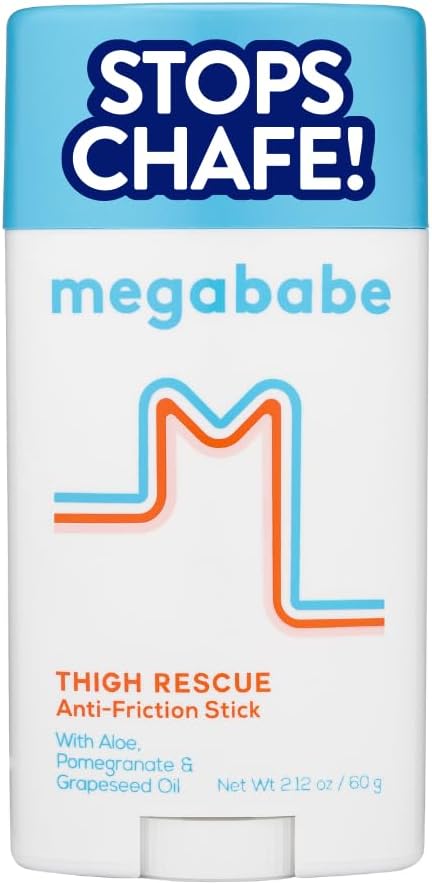 Prevent Skin Chafing with Megababe Thigh Rescue Stick | Anti-Chafe for Thighs, Arms, Bra-Lines & More