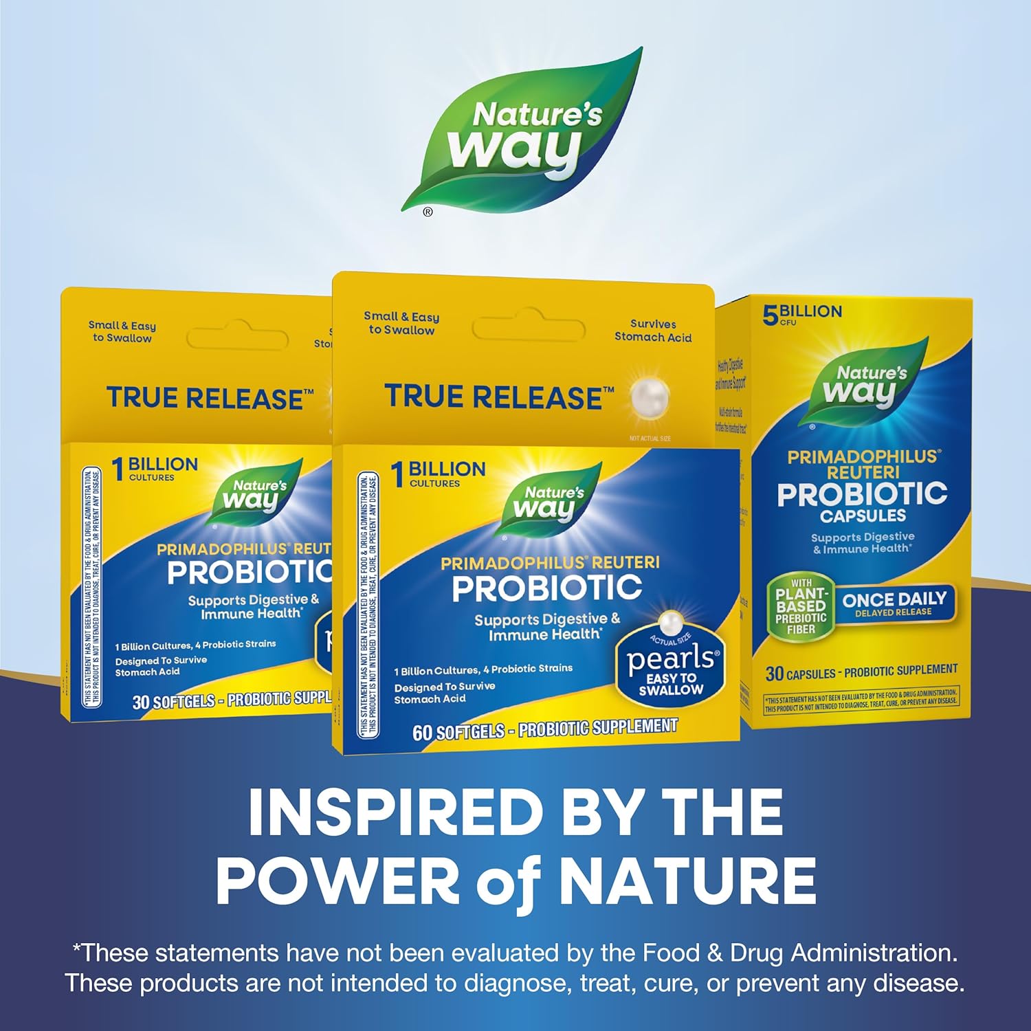 Primadophilus Reuteri Probiotic Pearls for Men and Women - 1 Billion Culture, 4 Strains, Supports Digestive and Immune Health - 60 Softgels