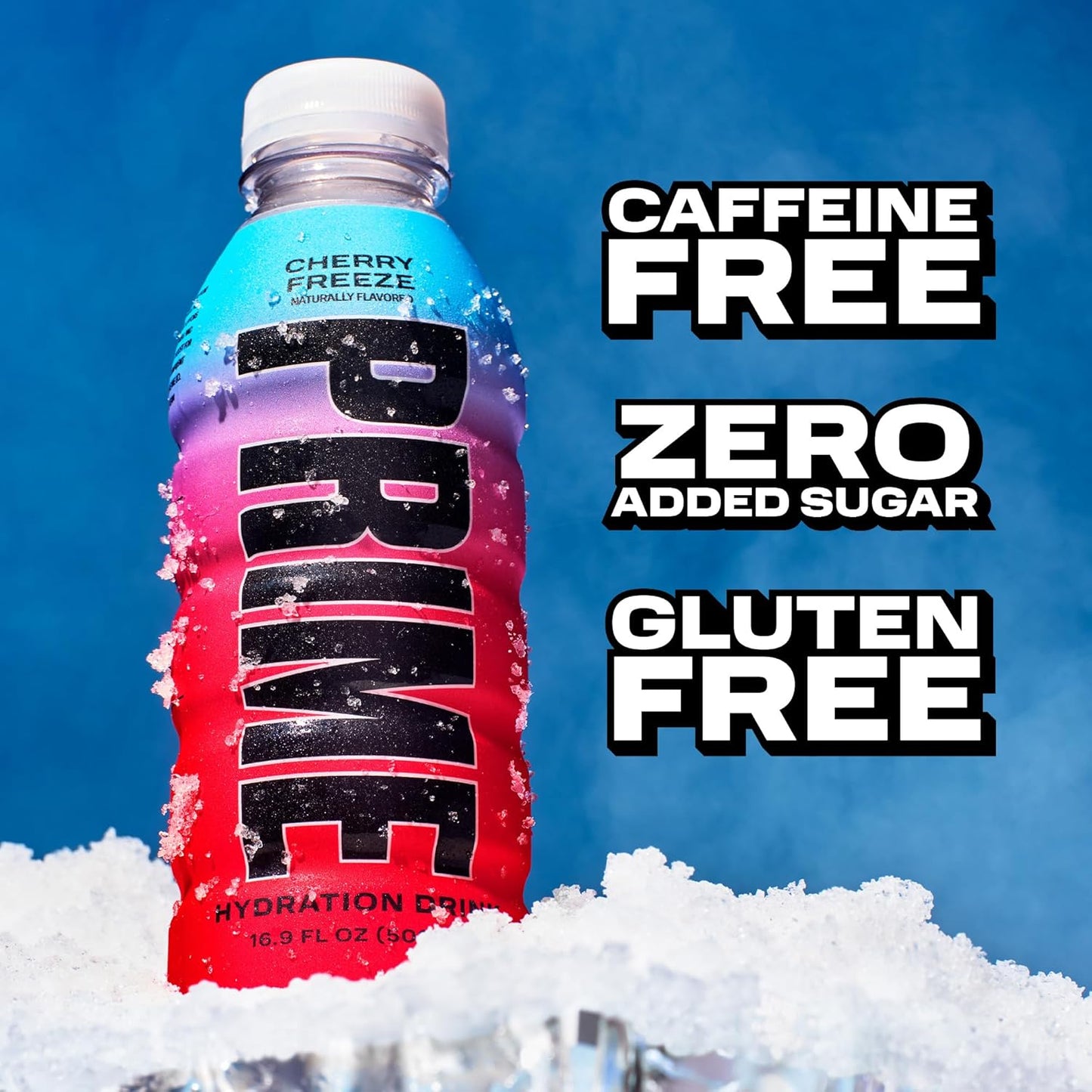 PRIME Hydration CHERRY FREEZE Sports Drink | Electrolyte Enhanced with BCAAs, B Vitamins, Antioxidants | Low Sugar | 16.9oz 12-Pack