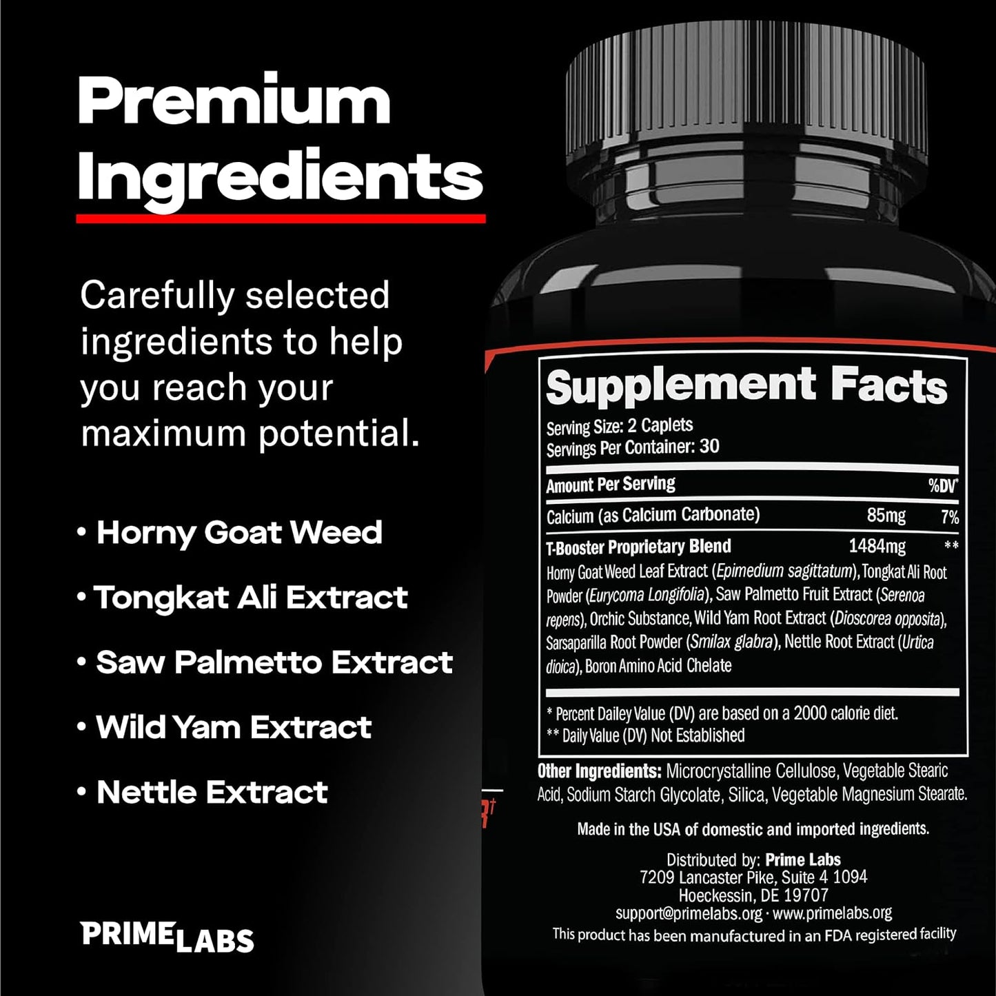 Prime Labs Prime Test and Creatine Capsules for Enhanced Performance and Stamina