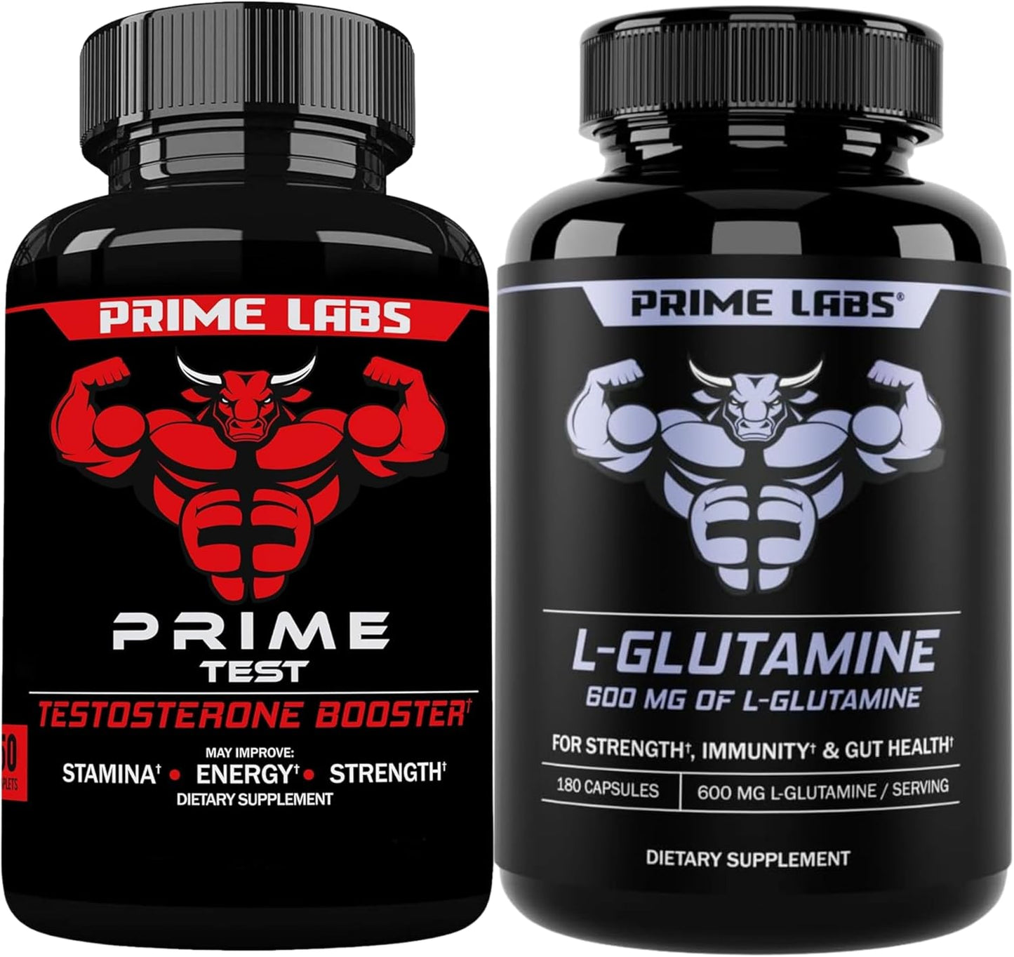 Prime Labs Prime Test with L Glutamine Capsules for Testosterone Support and Muscle Recovery