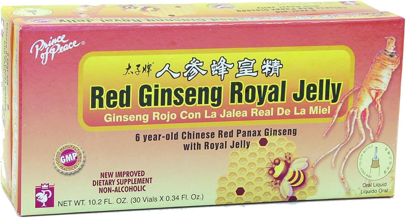 Prince Of Peace Red Ginseng Royal Jelly 10mL - 30 Bottles, 3 Packs (90 Bottles)