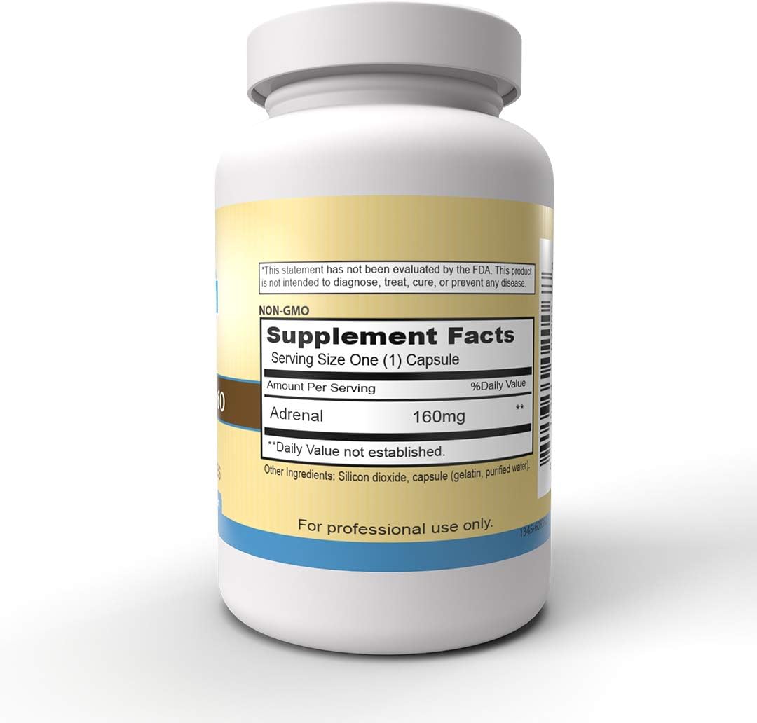 Priority One Vitamins Adrenal Support Capsules - 60 Count (160mg)