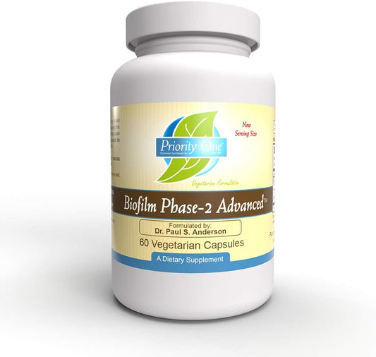 Priority One Vitamins Biofilm Phase-2 Advanced Capsules by Dr. Paul S. Anderson - Disrupts Advanced Biofilms
