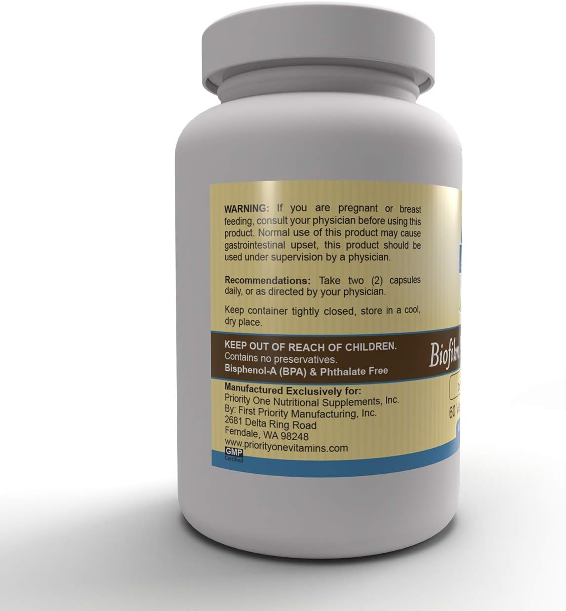 Priority One Vitamins Biofilm Phase-2 Advanced Capsules by Dr. Paul S. Anderson - Disrupts Advanced Biofilms